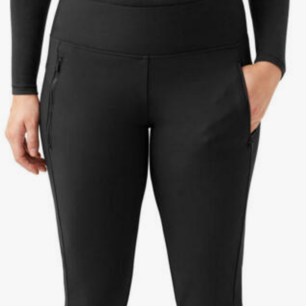 2 Black PAIRS NEW Members Mark City Pant Leggings